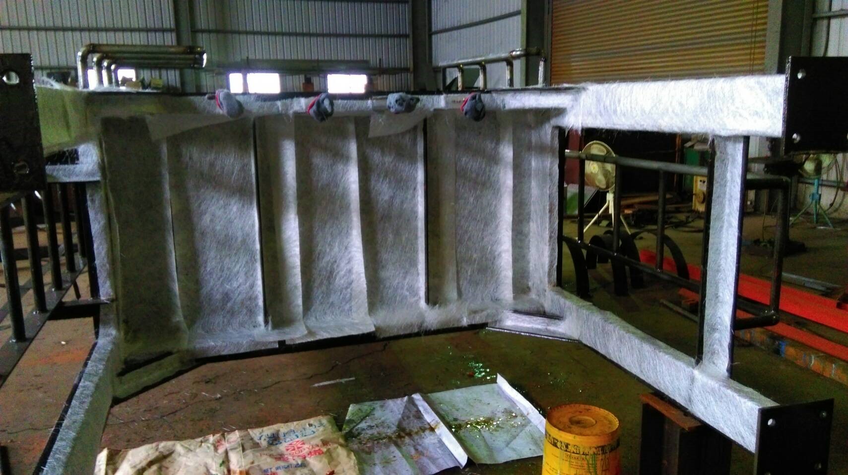 鋼鐵公司FRP玻璃纖維層工程施作