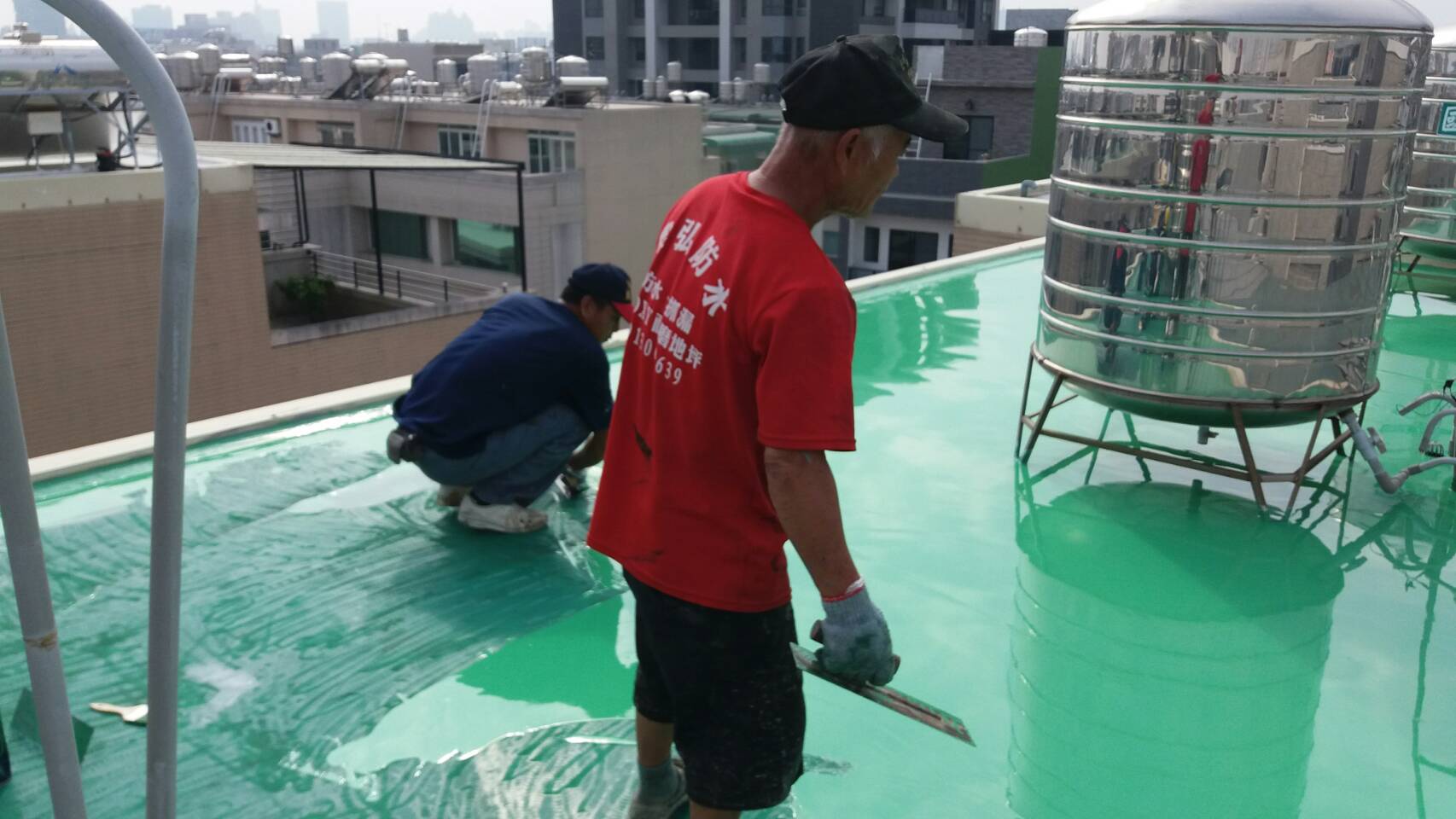 育德二路PU防水工程