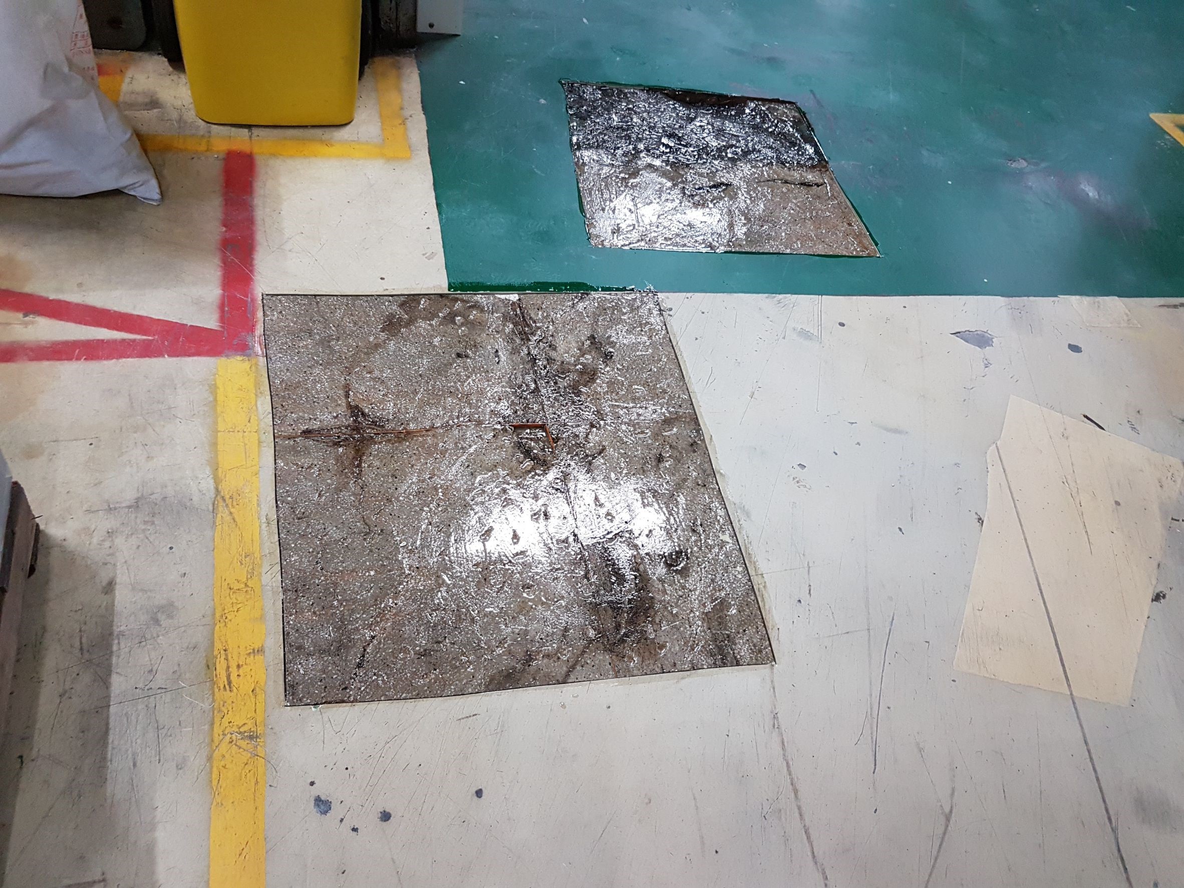 半導體一廠倉庫內施作EPOXY
