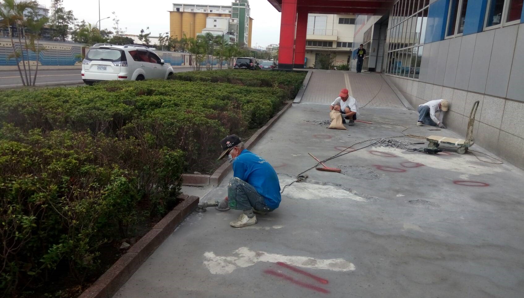 半導體車道水泥沙漿舖設