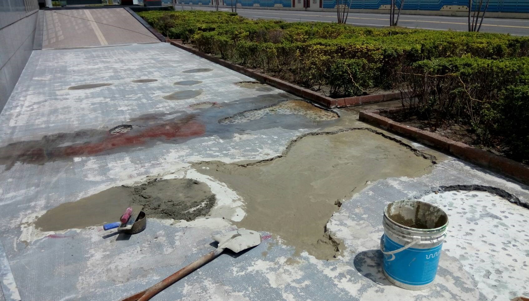 半導體車道水泥沙漿舖設