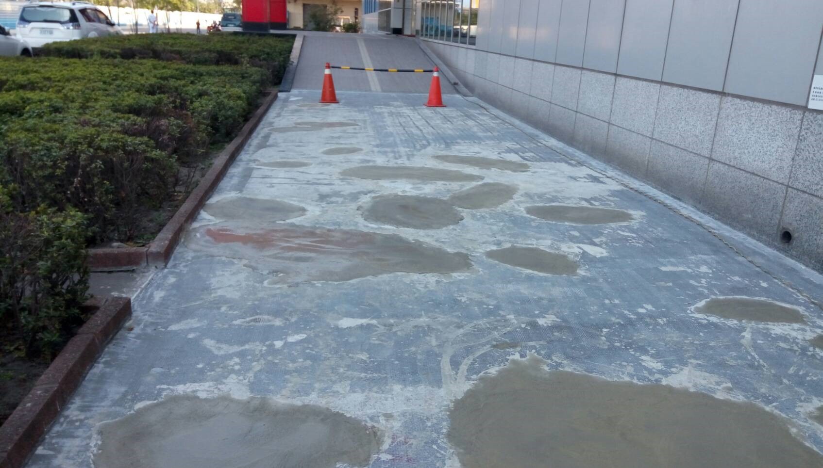 半導體車道水泥沙漿舖設