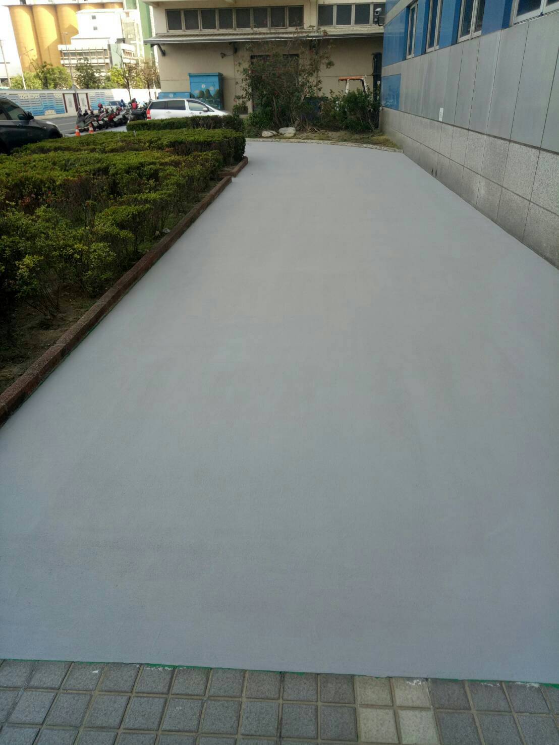 半導體車道水泥沙漿舖設