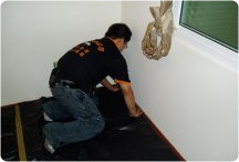 家實木地板密封薰蒸蛀蟲防治施工過程