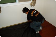 住家實木地板密封薰蒸蛀蟲防治施工過程