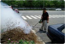 停車場一般消毒施工過程