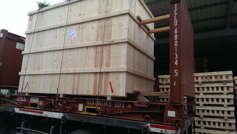 20'平板櫃鋼索固定