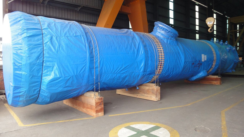 桶槽船型鞍座固定+帆布包覆