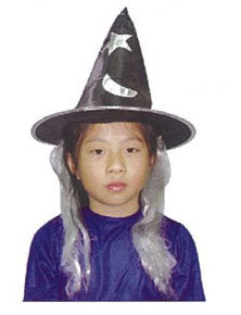 小孩巫婆帽+假髮