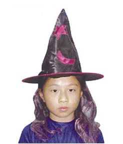 小孩巫婆帽+假髮