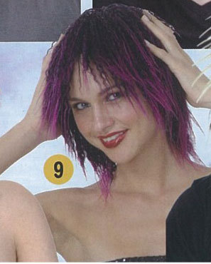 紫色搖滾女郎假髮