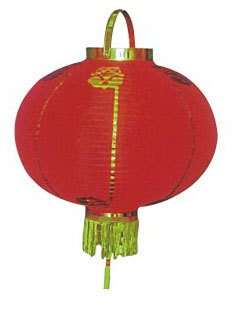 14"紅色圓形燈籠