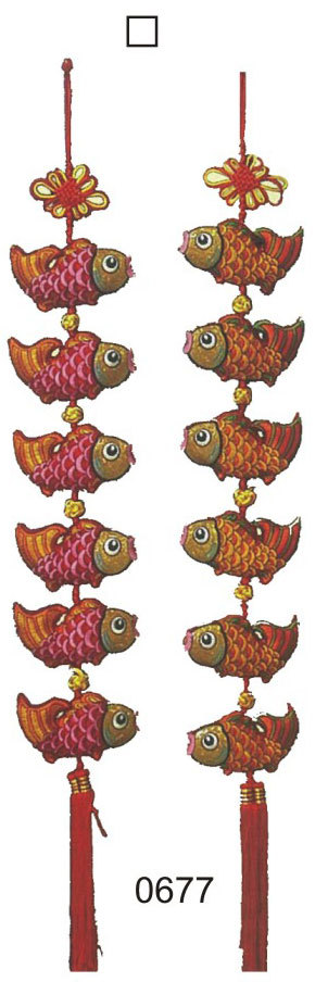 83公分年年有餘剌繡串