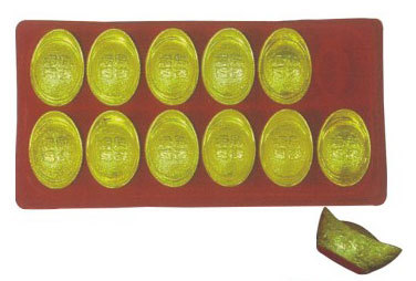 12入3公分霧金元寶擺飾