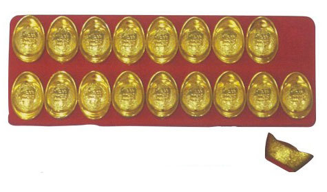18入3公分金元寶擺飾