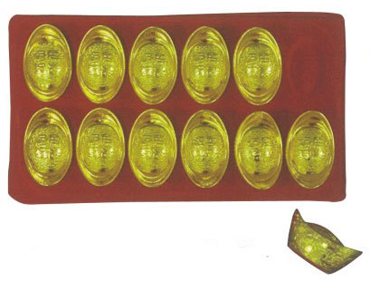 12入4公分金元寶擺飾
