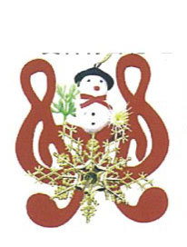 11cm雙音符雪花+雪人