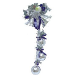 3"電鍍雙鐘吊飾