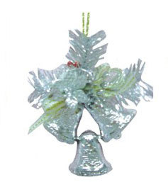 銀色半面三鐘吊飾