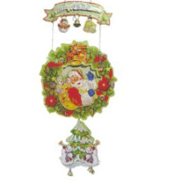 60cm立體花圈吊飾