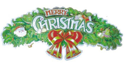 長60cm聖誕彎月壁貼