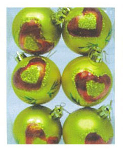 60mm霧面彩繪電鍍球