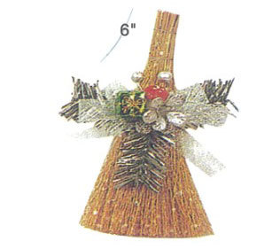 6"聖誕掃把吊飾