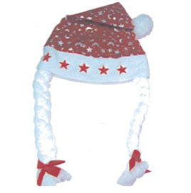 女孩閃燈聖誕帽