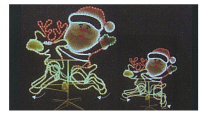 老人騎麋鹿造型燈