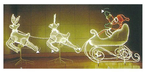 老人拉麋鹿造型燈