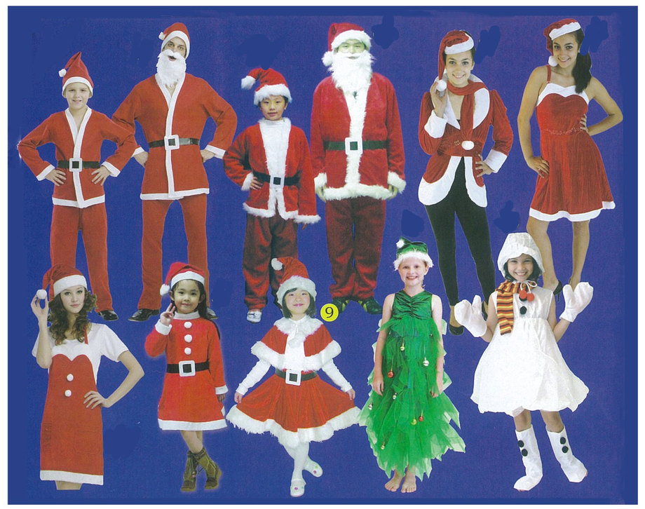 豪華四件式女孩聖誕衣