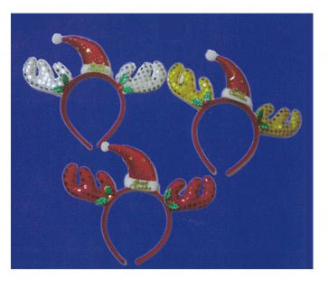 亮片布麋鹿頭飾