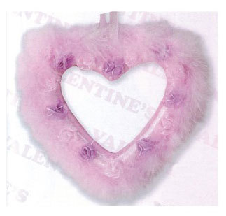 16cm羽毛玫瑰甜心吊飾