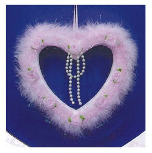 25cm羽毛玫瑰甜心吊飾