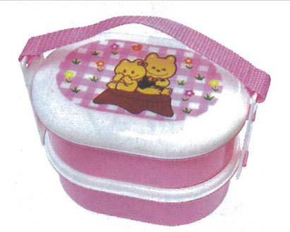 粉彩雙層微波便當盒