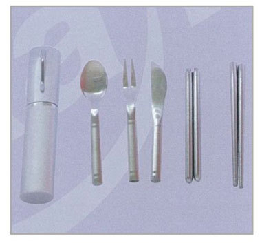 I-G170鋁盒+筷+匙+叉+刀
