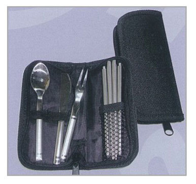 I-G062-1吉祥筷+匙+叉鋁盒組