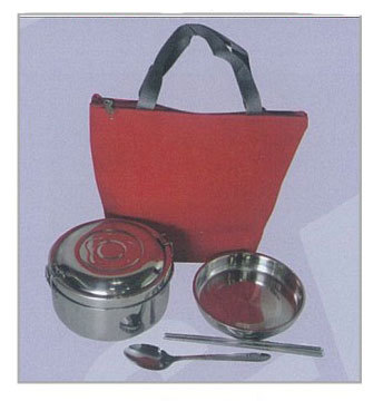 I-G522-1隔熱便當盒+袋+匙+筷