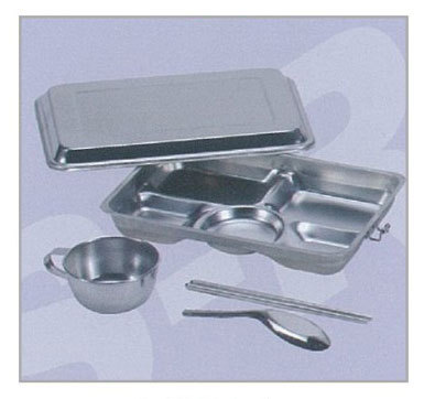 J-G530-1五格餐盒附蓋+碗+匙+筷