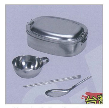 橢圓便當盒+碗+匙+筷