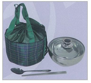 18cm玻蓋碗+袋+匙+筷