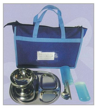 三格盤+隔熱碗+橢圓幸運草+袋