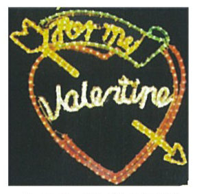 愛心穿箭造型燈