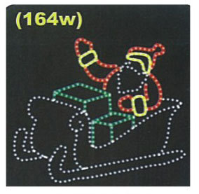 聖誕老人坐雪花橇燈