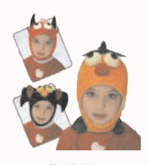 小孩萬聖天鵝絨俏皮帽