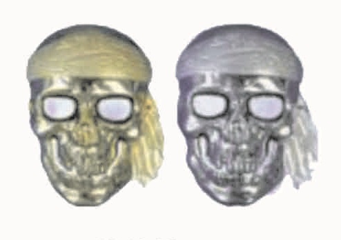 亮面骷髏海盜面具