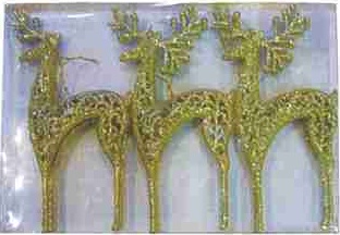 高15cm金色小鹿3入