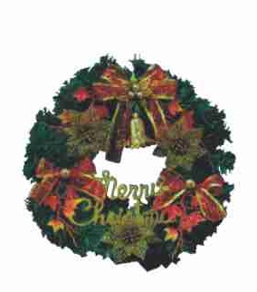 14&rdquo;華麗花圈加飾品
