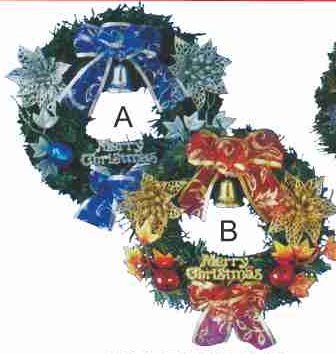 8&rdquo;華麗花圈加飾品