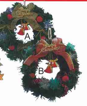 10&rdquo;豪華花圈加飾品